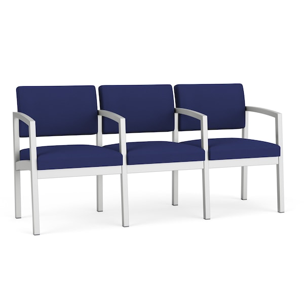 Lesro Lenox 3 Seat Tandem Seating W/ Arms, 64.5 in W 24.5 in L 32 in H LS3103 - main